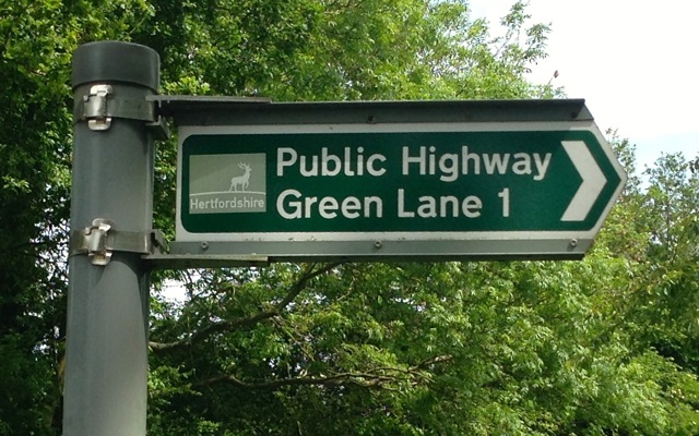 Green Lane sign