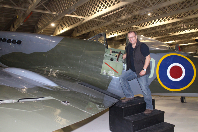 me about to climb into the spitfire