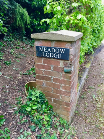 Gate post and start of footpath