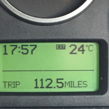 Odometer reading for the day 112.5 miles